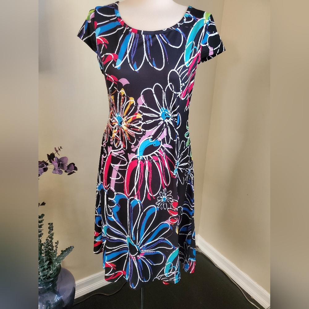 LILY by FIRMIANA Multi-colored flower dress,  size small